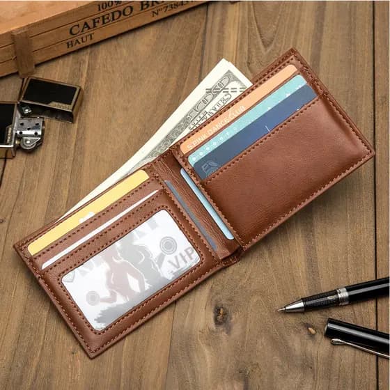Carteira De Couro Masculina Porta Cartão e Documentos CNH