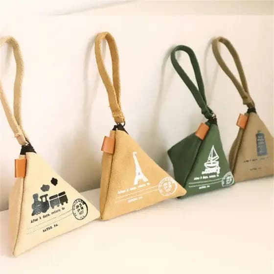 Bolsa de Moedas Vintage para Mulheres e Homens, Carteira de Moedas em Lona, Mini Bolsa de Moedas Fofa com Estampa da Tor
