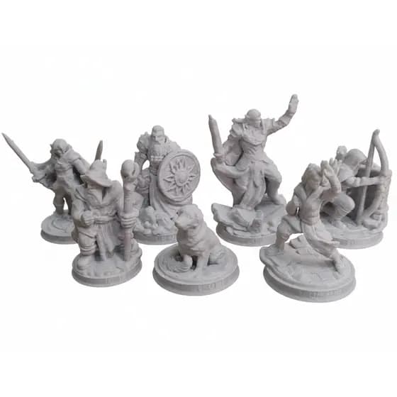 Set kit com 7 bonecos rpg D&D classes jogos tabuleiro miniatura