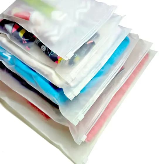 Kit 20 Unidades de Saco Zip Fosco Armazenamento Para Roupa embalagem lock zipper