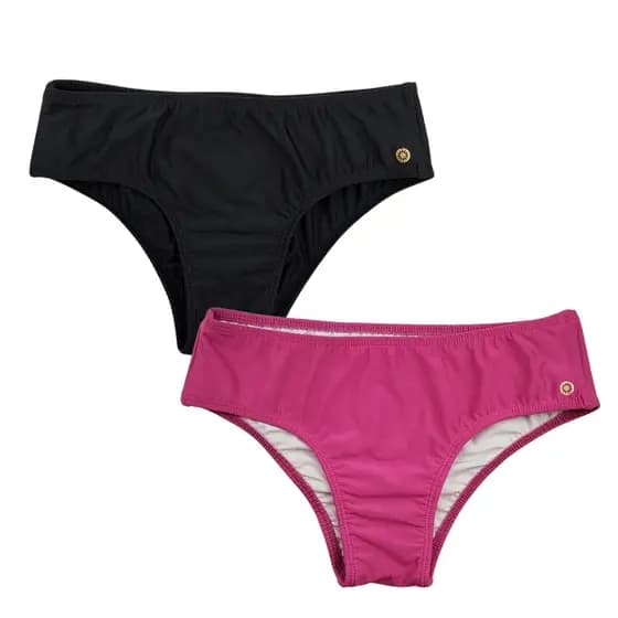 Kit 2 Calcinhas de Biquini Infantil Juvenil Lisa Grappin