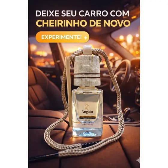 Cheirinho de Carro Novo Difusor Automotivo Premium Aromatizador Odorizador Angatu 10ml