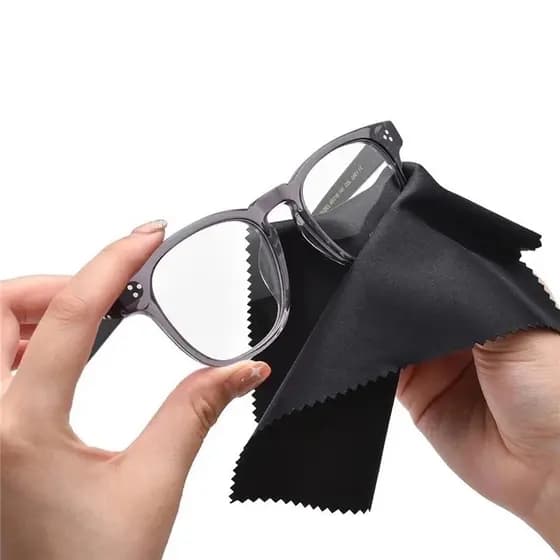 Flanela de Microfibra Poliéster para Limpar Óculos Telas Polimento de Joias Lustra Prata 13x13cm