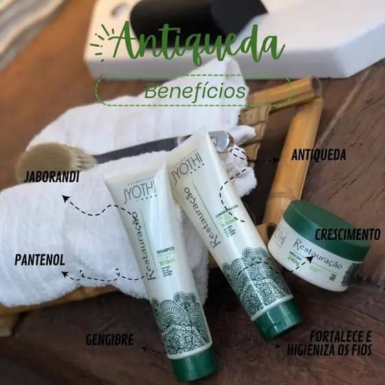 Kit Bio Shampoo Condicionador e Máscara Jaborandi Antiqueda e Crescimento Capilar 600ml