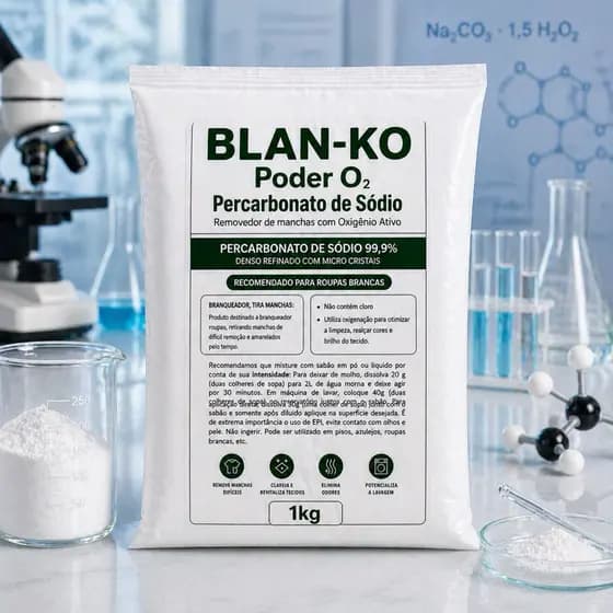 Kit Econômico Percabonato Tira Manchas Sem Cloro - Percarbonato de sódio 99,9% - BLANKO