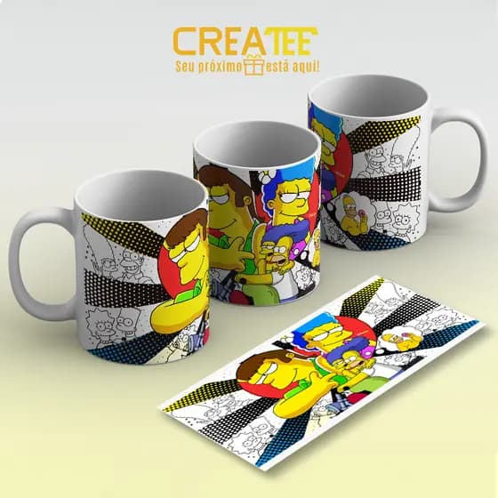 Caneca & Xícara - Os Simpsons - Amor Amarelo