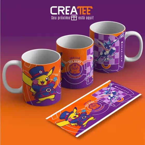 Caneca & Xícara - Pokémon Unite Personalizada