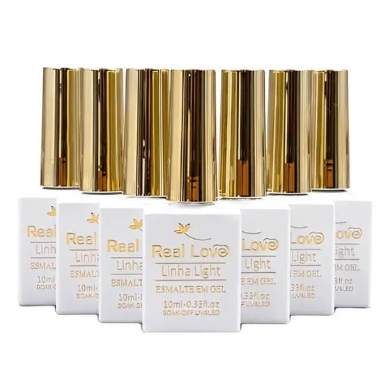kit 3 Esmalte Gel Real Love Vermelho em Alta Cobertura ENVIO ALEATORIAMENTE