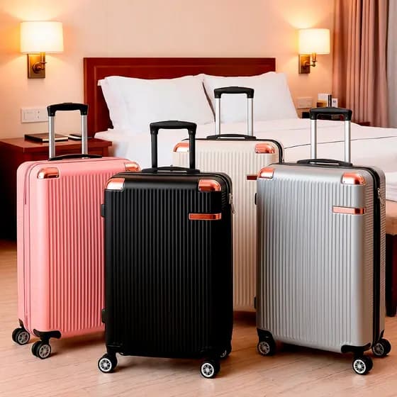 Mala Para Viagem De Bordo 10kg Abs Com Zíper Expansível Rodinhas 360 Removíveis Bagagens de mão