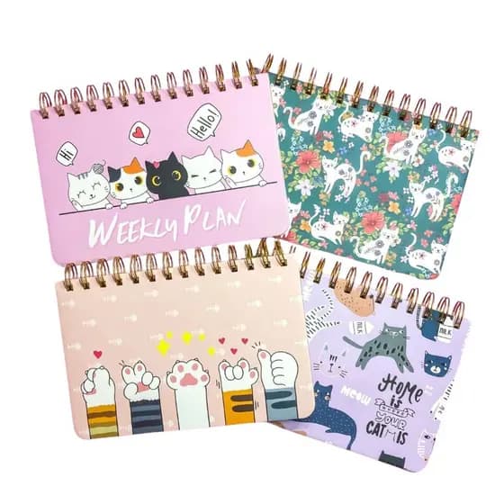 PLANNER SEMANAL COM ESPIRAL 52 FOLHAS CAPA DURA GATO