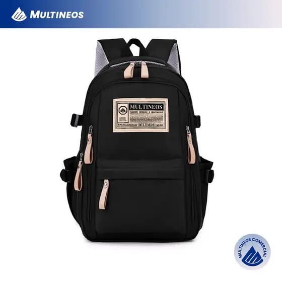 Multineos Mochila Feminina Masculino De Alumínio Textura Bordada Delicada