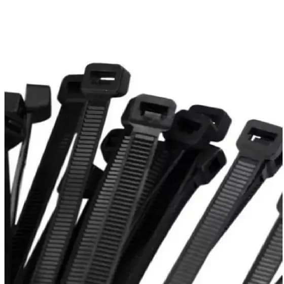 Abraçadeira de Nylon Preta 4,8x200mm 100 Unidades