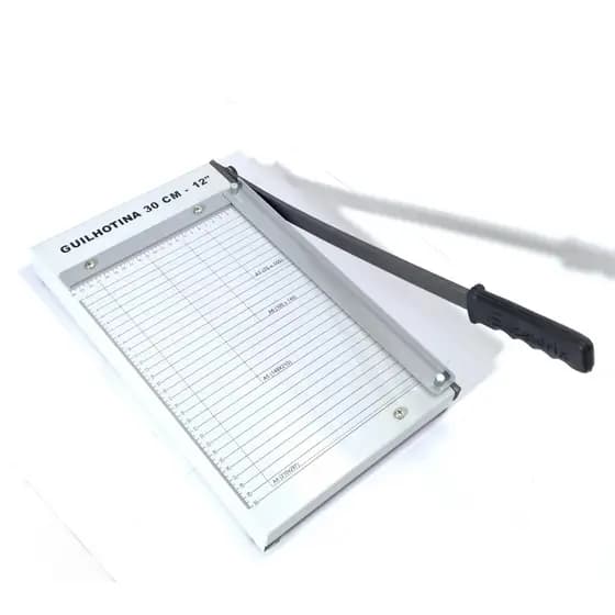 Guilhotina para cortar papel | Corta até 15 folhas 30cm - Excentrix corta várias folhas de uma vez