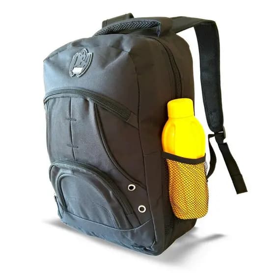 Mochila Juvenil Escolar, Trabalho Faculdade em Poliéster Atitude Cor Preta