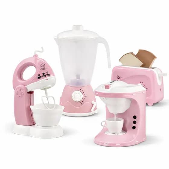 Kit Cozinha Infantil Le Chef Brinquedo Feminino Cafeteira Torradeira Batedeira