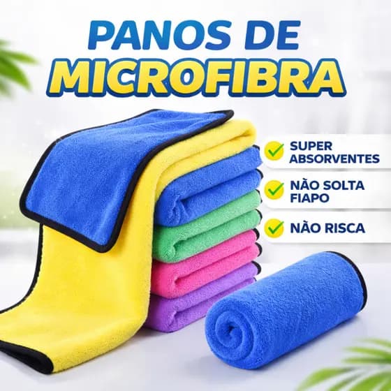 Kit 10 Pano Toalha Flanela Microfibra Dupla Face Lava Carro Vidro