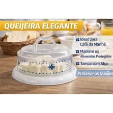 Queijeira Plasútil decorada com alça e rosca