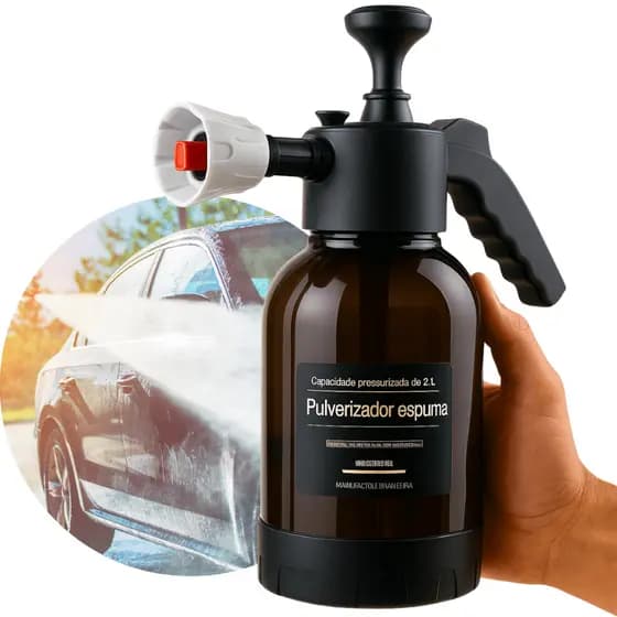 Pulverizador Snow Foam 2L Alta Pressão – Espuma Densa para Lavagem Automotiva