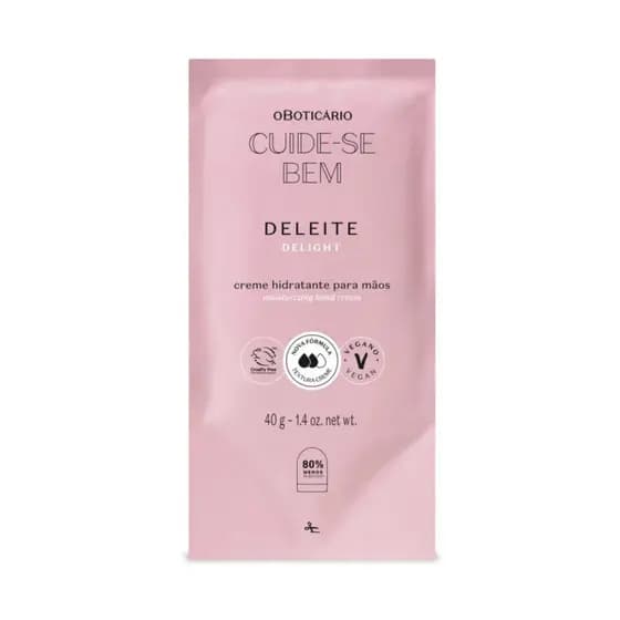 Refil Creme Hidratante Para Mãos oBoticário Cuide-se Bem Deleite 40g