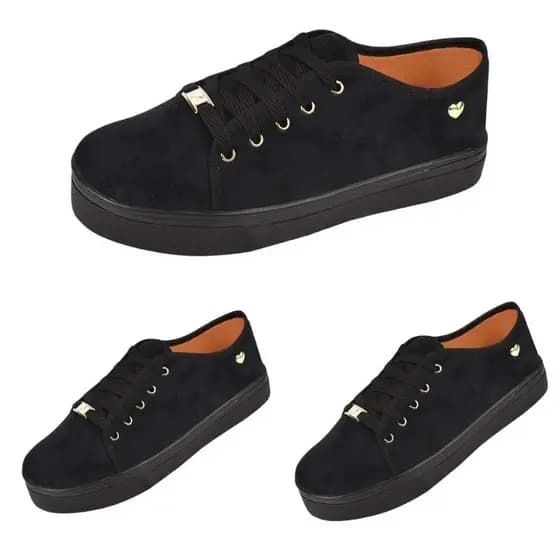 KITS 2 PARES Tênis Calci Fácil Escolar Feminino Coração Sapatenis Confortável Casual Caminhada 34 ao 40 DULLIE