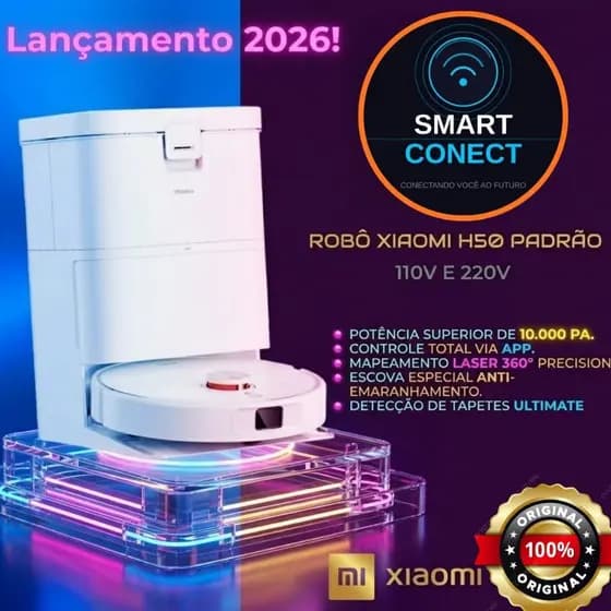 Robô Xiaomi Robot Vacuum H50 10000PA Lançamento 2026 Original Novo