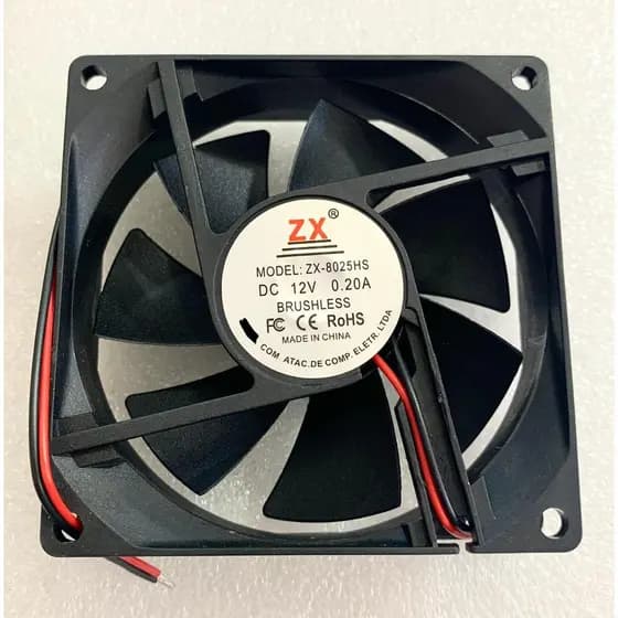 01 COOLER ** VENTILADOR * VENTUINHA 12V * 80 X 80 X 25mm