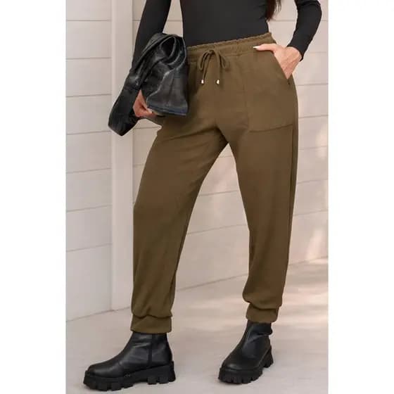 Calça Feminina Jogger Cós Elástico Moderna Conforto Zoe | Livny