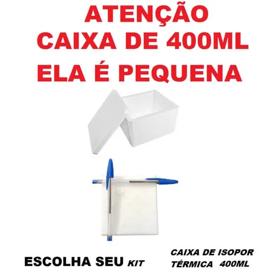 Caixa Térmica de Isopor 400ml Escolha Sua Quantidade
