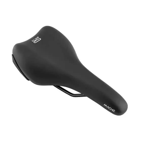 Selim Banco Bike Rc Mach 2 Preto C/detalhe Preto Verniz