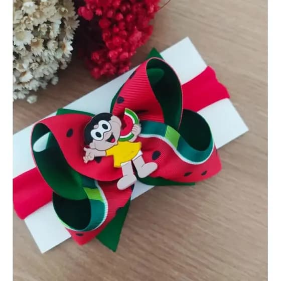 Laço de Cabelo Infantil da Melancia/ Mag@li/ Mônic@