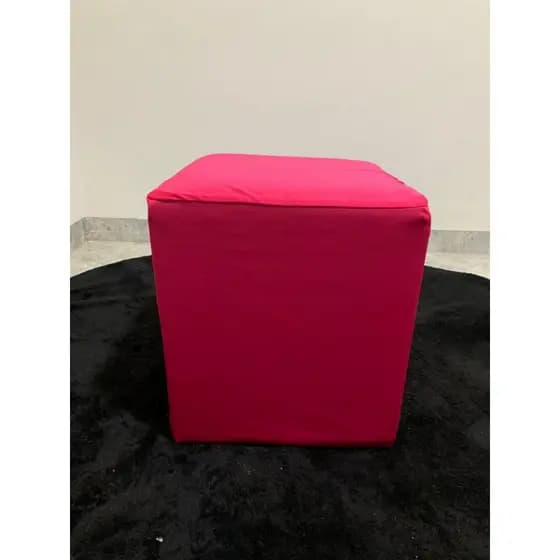 Kit 02 Capas Para Puff Banco Quadrado Tecido Malha Gel Liso 2 Peças
