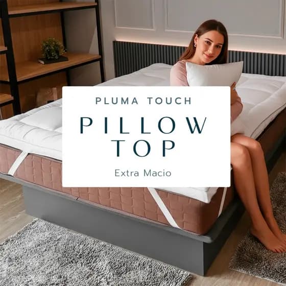 Pillow Top Protetor De Colchão Cama Casal Box Nobless 6 cm Branco Liso