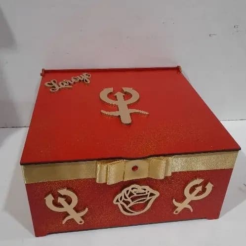 Caixa para Pombagira Organizadora de mdf Pombogira para Joias, Bijuterias, Guias, Colares, Aneis Pulseira + Chaveiro