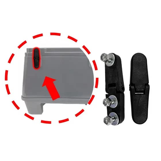 Dobradiça Nylon Para Baú MN3 Par Peça Reposição Moto