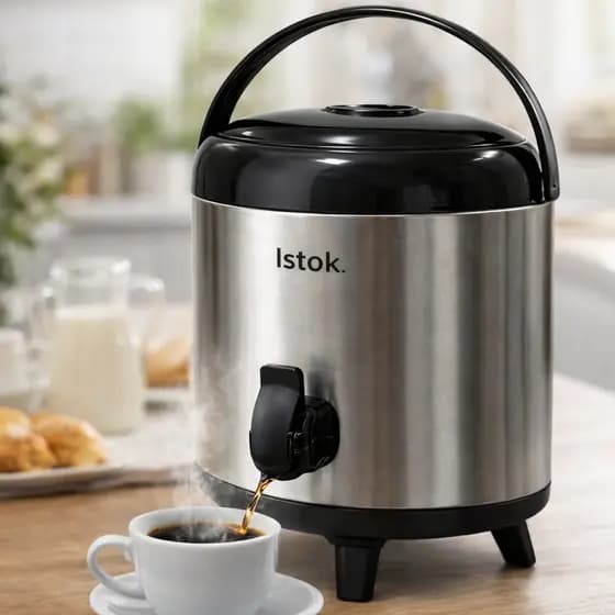 Garrafa térmica Inox 5,5L com Torneira Dispenser Botijão Garrafa Água Café Suco Chá Chimarrão e Terere