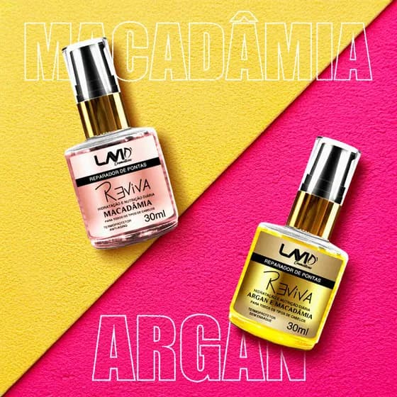 Kit Óleo De Tratamento Argan e macadâmia 30ml e macadâmia 30ml lavid