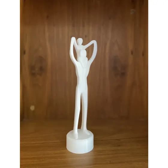 Escultura Pai e Filho(a) Decorativa Presente Dia dos Pais