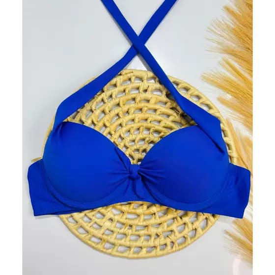 OBW Biquini top bojo com sustentação, tamanho plus size, praia, piscina, academia, fitness