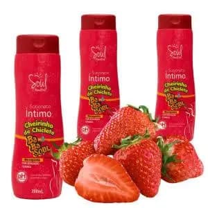 Sabonete Íntimo Babasoul – Cheiro de chiclete de Morango 200ml - Soul Cosméticos