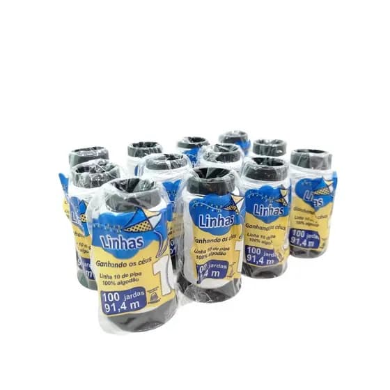 LINHA PARA PIPA 100 JARDAS VOAR DÚZIA (12 unidades ) - BRANCA