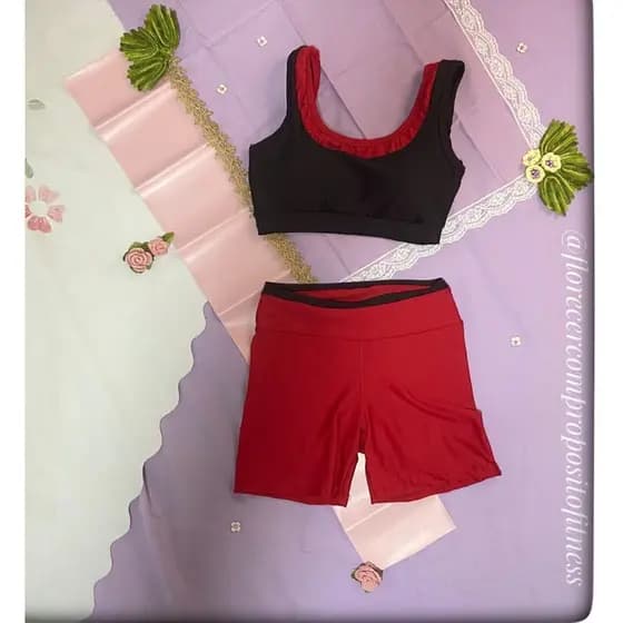 Conjunto Fitness Feminino Short e Top Academia com Bojo Verde G conjunto Vitória Florescer