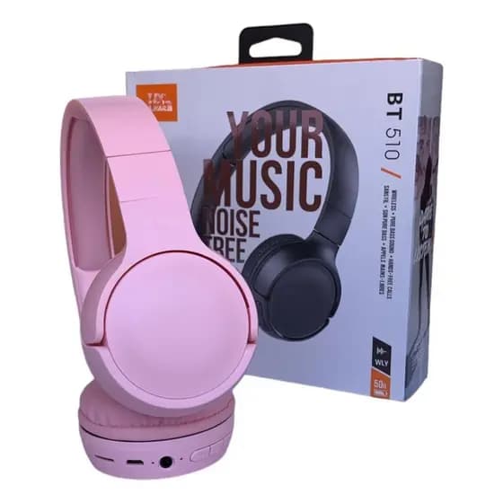 Lindo Fone De Ouvido Bluetooth Unissex Tune 510BT Pure Bass Headphone Esportivo Ajustável P2 Cartão De Memória
