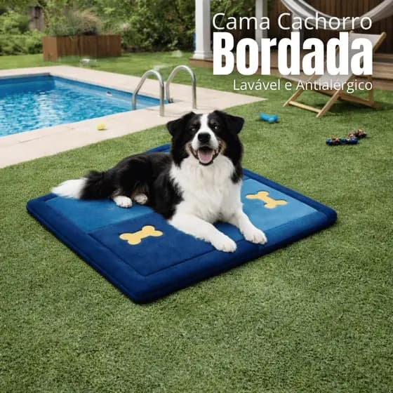 Cama Cachorro Tapetão Fundo Impermeável Tecido Antialérgico Resistente Cães E Gatos