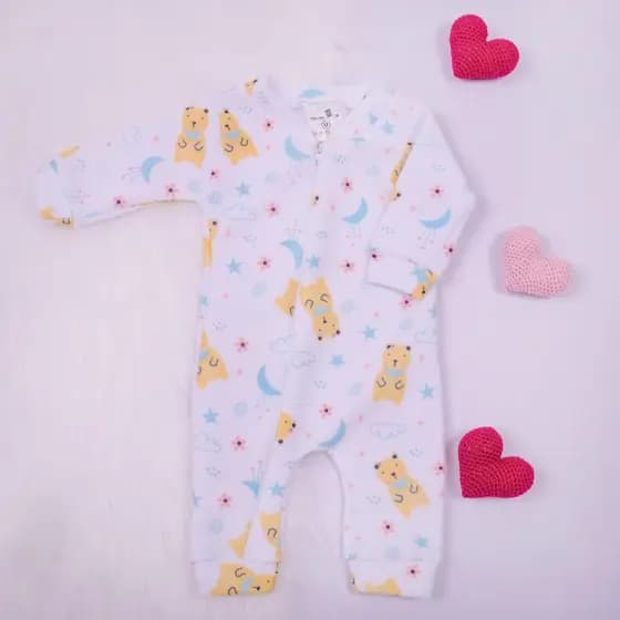 Macacão Para Bebe Menina Feminino em Soft dia a dia Confortavel
