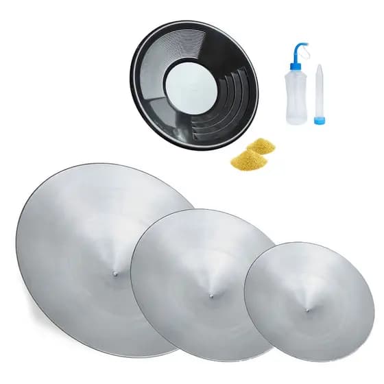 Batea para Garimpo 54cm 44cm 30cm Bateia Americana Preta Sugador e Porta ouro Tradicional