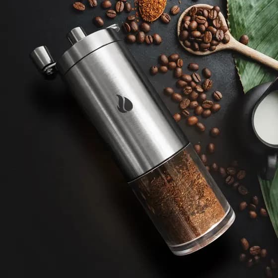 Moedor De Café Manual Hot and Cold Inox C/ Ajuste De Moagem Excelente