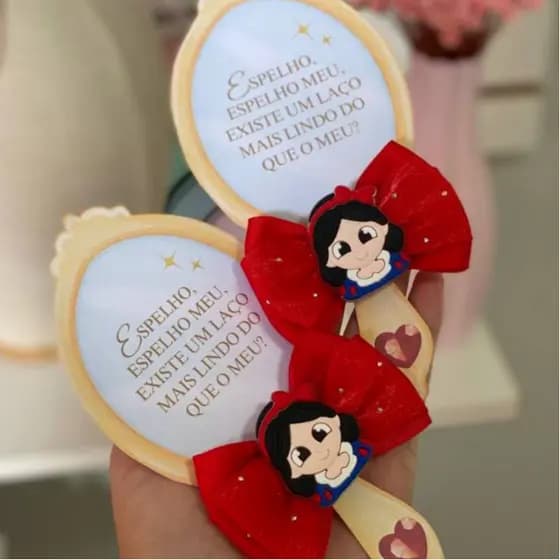 Par de Laços Branca d neve Bico de Pato ou Faixinha de cabelo para Meninas