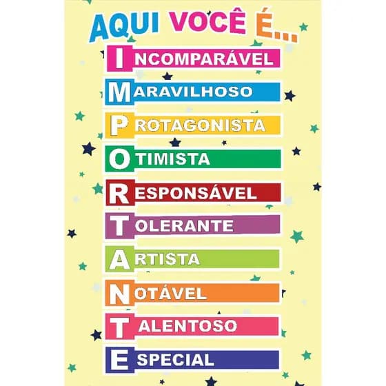 Banner IMPORTANTE Escolar decoração sala aula pedagógico acolhimento inclusão