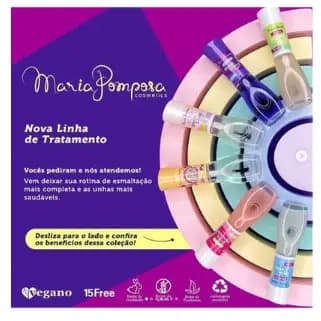 Esmaltes Linha De Tratamento Maria Pomposa Vegano 15 free 1 unid