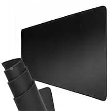 Mouse pad tapete preto liso grande para teclado e mouse tapete escritório game